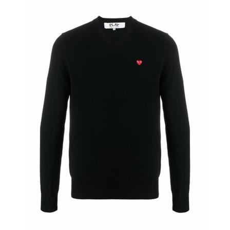 Comme des Garçons Play Jersey MAN Sort, Herre Strik