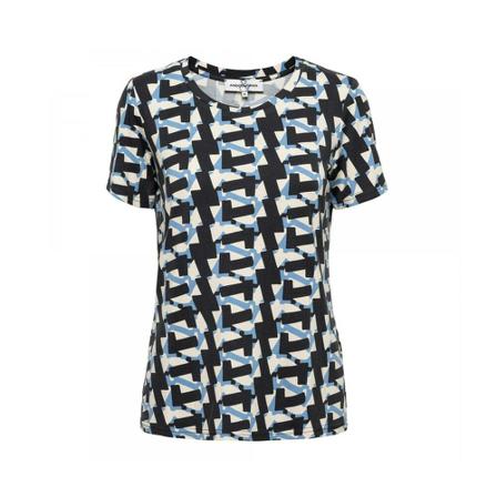 &Co Woman T-shirt Vera Big Graphic , Blauw , Dames , Maat: L