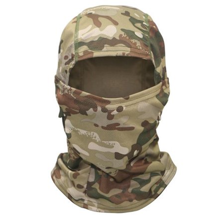 Fugttransporterende camouflage balaclava til udendørs sport, vandring og cykling - solbeskyttelse og behagelig hovedbeklædning
