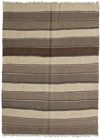 Håndvevd Persisk Kelim Teppe 146X198 Oransje/Mørk Grå