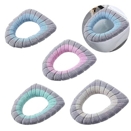 4 stk. Toiletsædebetræk Puder Blød Varmere Badeværelse Toiletpude