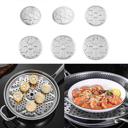 Køkken Rund Gryde Dampbakke Stativ Køkkenudstyr Madlavningsværktøjer 24/26/28/32/34/36cm Rustfrit Stål Damprist