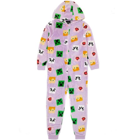 Minecraft Girls All-Over Print Pyjamas 5-6 år Pastell Lila