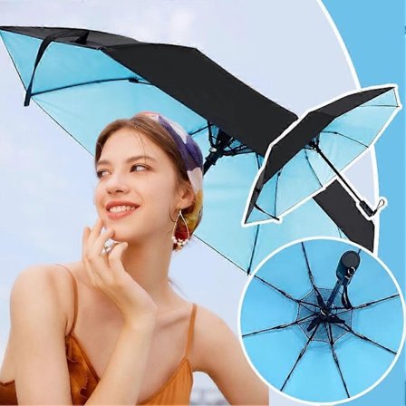 Ladattava kokoontaitettava sateenvarjo tuulettimella, kesän aurinkosateenvarjo