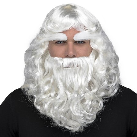 Nisseparykk med Øyenbryn og Skjegg