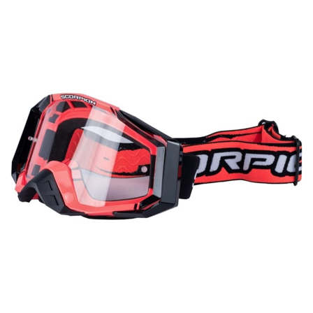 Crossbrille Scorpion - Antibeschlag Klar Schwarz/Rot