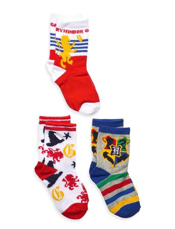3 Pack Socks Patterned Harry Potter