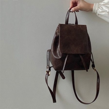 Ryggsekk i skinn BRUNN