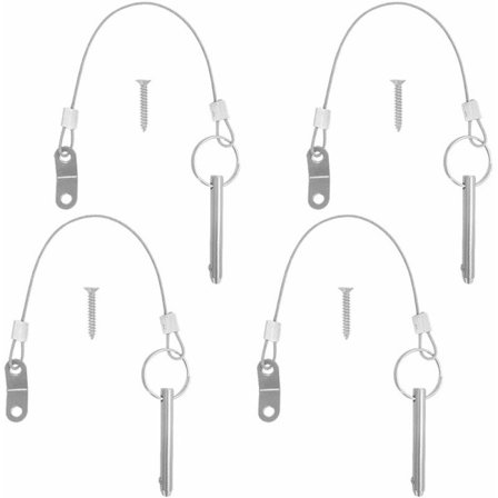 Snabbkopplingsstift, 6,3 mm toppstiftdiameter, 51 mm total längd, 40 mm effektiv längd med 316 rostfria stållinor