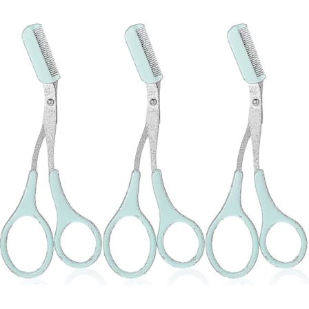 Øjenbrynstrimmer Saks Med Kam Øjenbrynsformende Saks Skridsikkert Fingergreb Hårfjerning Plejetilbehør Til Mænd Kvinder (sort, Pink, Blå)-C