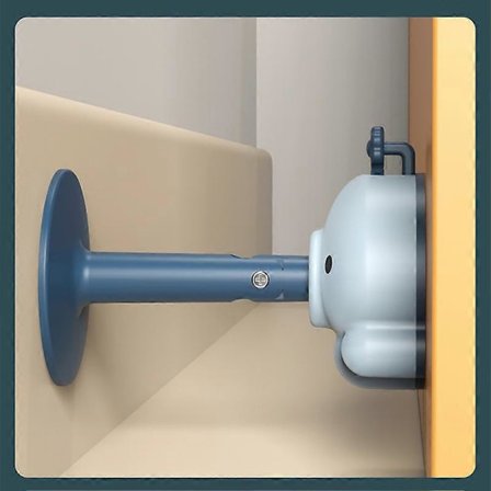 2 st Orange Självhäftande dörrstopp, silikon dörrstopphållare - gratis med hållbart återanvändbart dörrstopp för hemmet, inget behov av att borra 