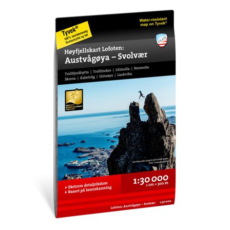 Calazo förlag Høyfjellskart Lofoten: Austvågøya – Svolvær literature OneSize