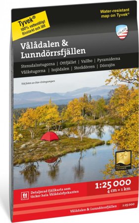 Calazo förlag Vålådalen & Lunndörrsfjällen 1:25 000 literature Black OneSize