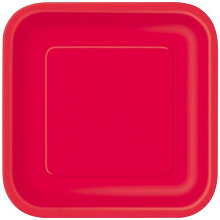 Papperstallrik Röd 16-pack