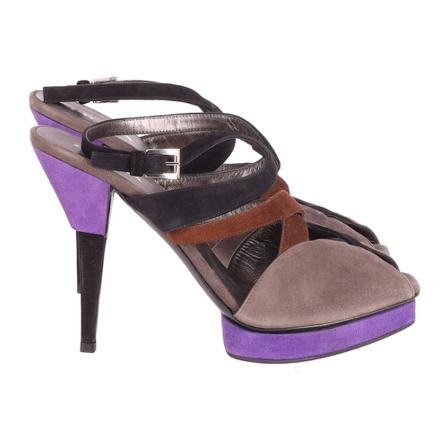 Prada Vintage Pre-owned Strappy High Heel Sandaler lila, Dam, Dam, Storlek: 40 EU