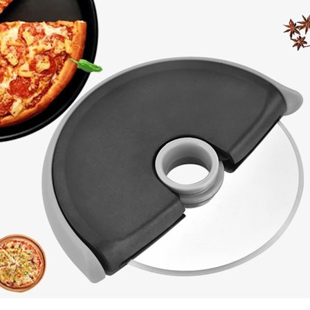 Nem Rengørings-Pizza Cutter, Enkel Pizza Cutter til Toas DXGHC