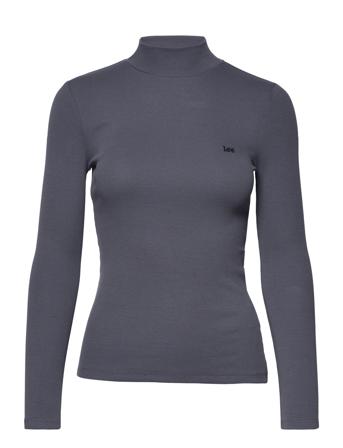 Ls Ribbed Tee Navy Lee Jeans