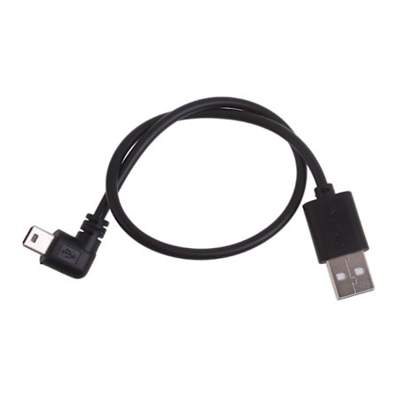Mini USB B Typ 5pin Hane Vänster/Höger Vinklad 90 Grader till USB2.0 Hane Laddningskabel