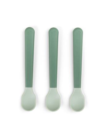 Foodie Easy-Grip Baby Spoon 3-Pack Green Home Meal Time Cutlery Green D By Deer