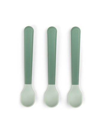 Done by Deer Foodie Easy-Grip Baby Spoon 3-Pack Green - Green - ONE SIZE