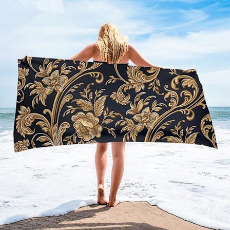 Avanceret luksuriøs europæisk design mikrofiber absorberende strandhåndklæder til mænd kvinder hjem/hotel badehåndklæder strandhåndklæde