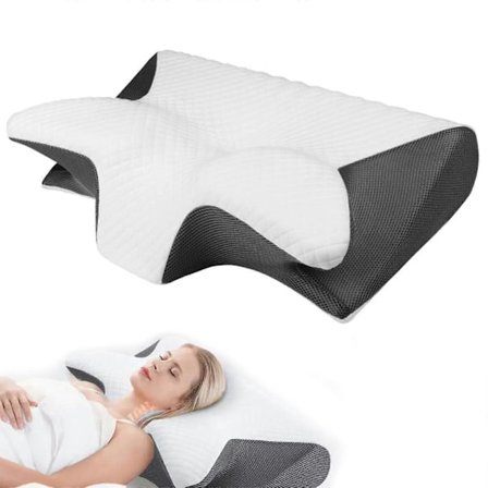 Dreamsleepz Nakkepute, Ergonomisk Støtte for Nakke, Sovekomfort for Smertelindring [DB]