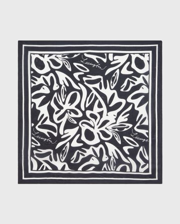 Lexington Bedrucktes seidentuch, schwarz/weiß print