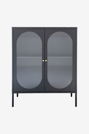 House Nordic - Vitrineskab, Adelaide 35x90x110 cm - Sort - Skabe - Fra Homeroom