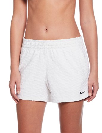 NIKE SWIM Nike Swoosh Terry Towelling Terry Short - White - L