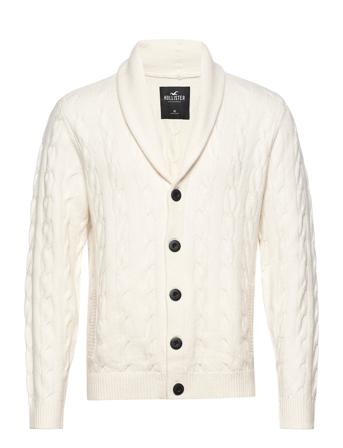 Hco. Guys Sweaters Cream Hollister