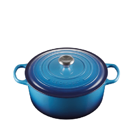 Le Creuset Rund Gryta Azure Blue 4,2L Grytor Blå 24 CM