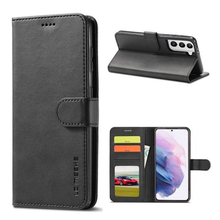 LC.IMEEKE Samsung Galaxy S21 flip etui - sort