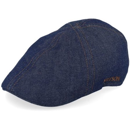 Stetson - Blå flatcap Keps - Texas Denim Sustainable Blue Flat Cap @ Hatstore