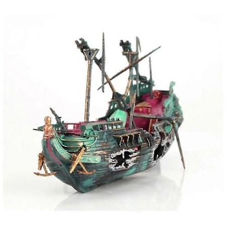 Stort Akvarium Skipsvrak Dekor Båt Plastsett Resin Skip Fisketank Ornamenter for Akvarium Dekor A