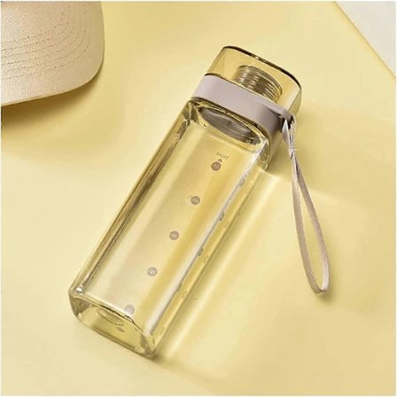 Water Bottle, Fitness Sport Water Bottle, Cold Water Bottle with Time Markings, Leak-Proof Drinking Bottles 700ML