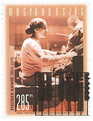 Ungarn - Pianisten Annie Fischer - Stemplet frimærke