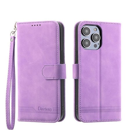 (Til Samsung A36 5G) PU-læder pung etui med kortlommer, stø Lilla