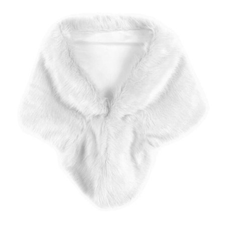 Vinter Elegant Dame Imitert Pels Kappe Brud Imitert Pels Frakk Kvinner Bryllup Sjal Aften Fest Wraps Slim Pels Skulder Kapper