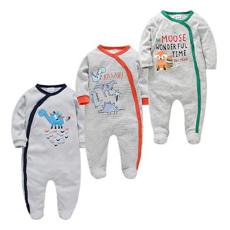 Baby Pyjamas til Piger og Drenge Jumpsuit 129% Bomuld Åndbar Blød Jumpsuit Fluorescerende Grøn 3-6M Fluorescent green