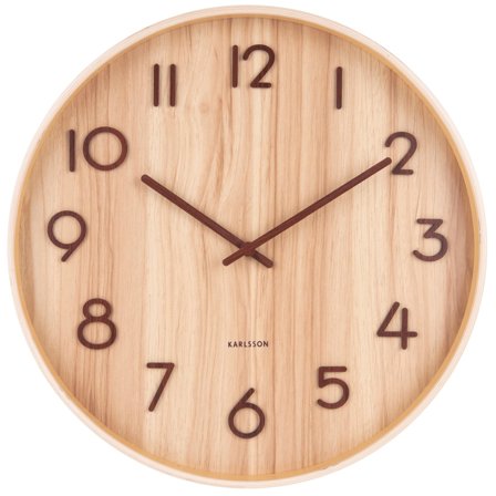 Karlsson Pure vægur 60 cm, light wood - Lyst træ | KitchenOne