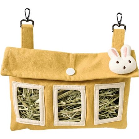 1 stk Sød Kanin Hø Feeder Taske, 3 Huller Stor Kapacitet