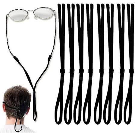 8 Stk. Brillesnor Sport - Justerbar Brillesnor Kjede Solbrillesnor