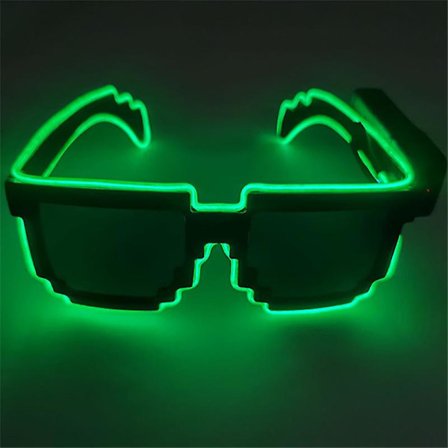 Led-visiirilasit 10 väriä Futuristiset lasit Valoavat lasit Hunajakennomaiset Valoavat lasit Aikuisten käyttöön