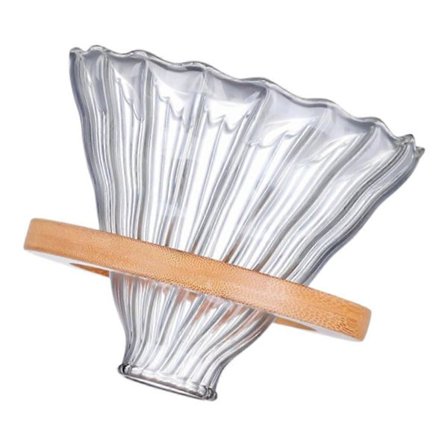 Håndbrygget Kaffemaskine Glasfilterbeholder til Drypfilter Hjemmetragt Manuel Brygning PourOver Stil Tilbehør