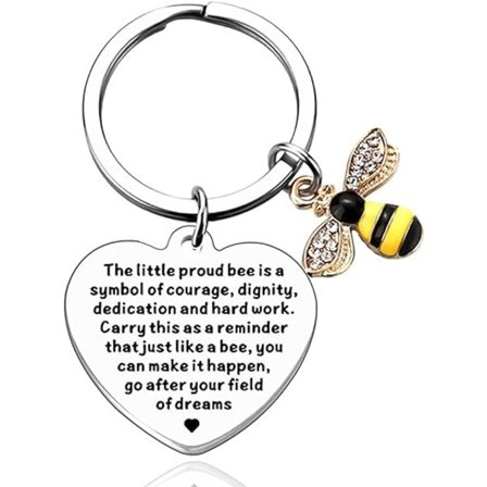 Bee Keychain, Bee Gifts for Women Bee Keychain Kollega lämna nyckelring Vän Tack Nyckelring - on stock