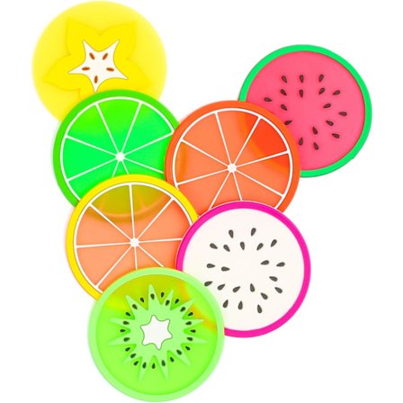 Hedelmäviipalealuset, helposti puhdistettavat ja koristeelliset tabletit jokapäiväiseen käyttöön (7 kpl)