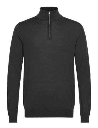 Blackhall Designers Knitwear Half Zip Jumpers Black Reiss