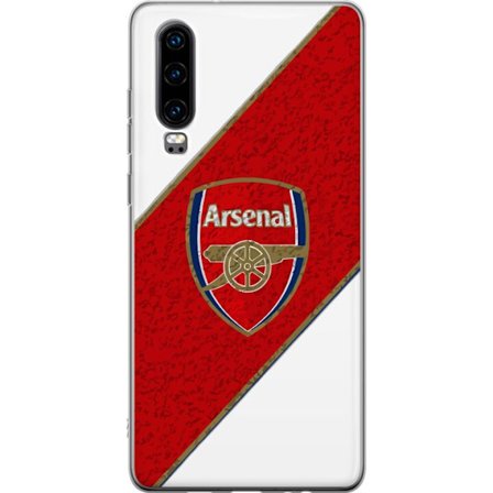 Kompatibelt Mobilskal till Huawei Huawei P30 Moschino Toy teddybjörn med enkel tecknad design, brun björn med vit tröja och tydlig logotyp på svar