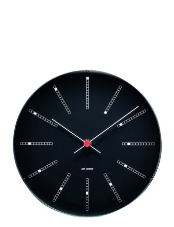 Arne Jacobsen Clocks Bankers Vægur Ø29 Cm - Black - Ø29CM