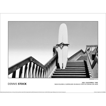 Magnum Dennis Stock-USA California Surfbräda Papperstryck 40cm x